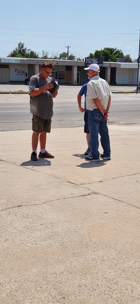 Ministering to a homeless man